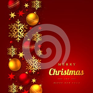 Christmas greeting card, New Year design