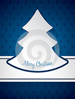 Christmas greeting with christmastree pattern background