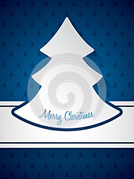Christmas greeting with christmastree pattern background photo