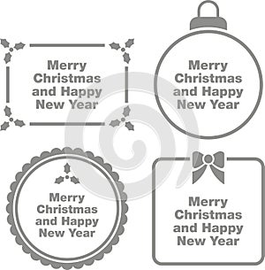 Christmas greeting icons