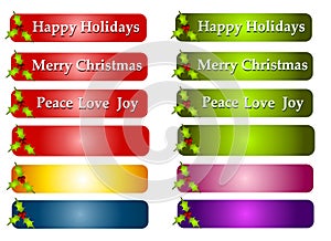 Christmas Greeting Labels or Logos