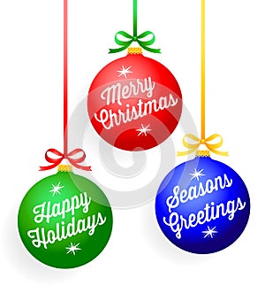 Christmas Greeting Ornaments/eps