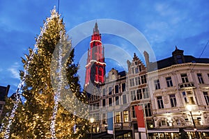 Christmas on Grote Markt in Antwerp photo