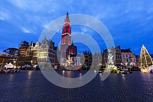 Christmas on Grote Markt in Antwerp photo