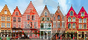Christmas Grote Markt square of Brugge, Belgium photo