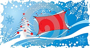 Christmas grunge background, vector