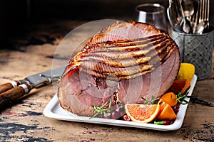 Christmas ham brown sugar glazed