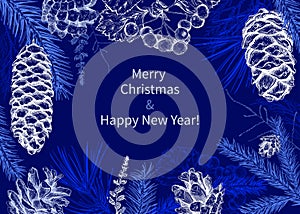 Christmas hand drawn background photo