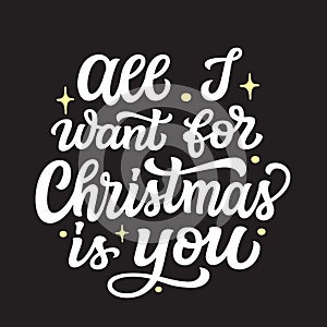 Christmas hand lettering poster