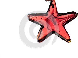 Christmas Handmade Glass Ornament shaped like a star