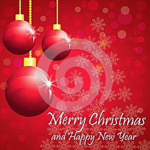 Christmas & Happy New Year Greetings - Vector