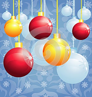 Christmas & Happy New Year Greetings - Vector