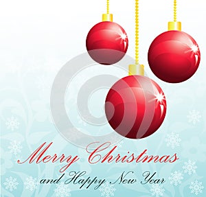 Christmas & Happy New Year Greetings - Vector