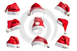 Christmas hat on white background