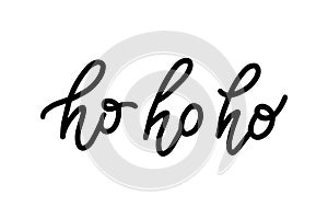 Christmas Hohoho word in modern hand script.