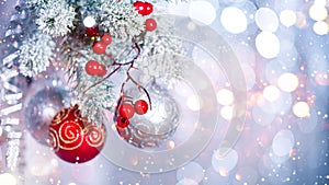 Christmas holiday abstract silver background