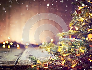 Christmas holiday blurred background