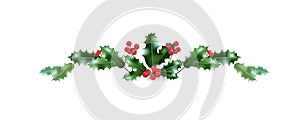 Christmas holiday decor border