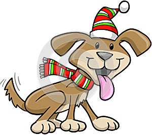 Christmas Holiday Dog