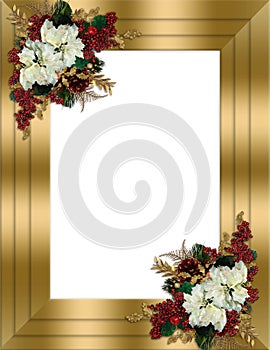 Christmas holiday frame elegant border