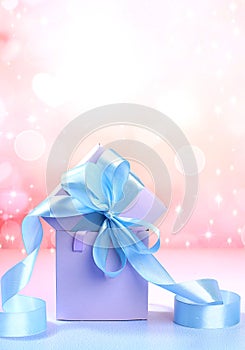 Christmas holiday gift boxes and packages on bokeh background, New Year sales and shopping concept, Black Friday, store