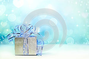 Christmas holiday gift boxes and packages on bokeh background, New Year sales and shopping concept, Black Friday, store