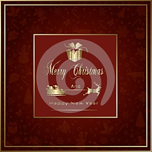 Christmas Holiday Greeting Card Design In luxe Style - Collection