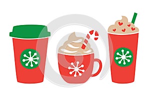 Christmas holiday Hot and Iced Coffee
