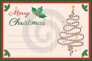 Christmas Holiday image for design banner, ticket, invitation or card, leaflet, Christmas Border, Vector Background, eps 10