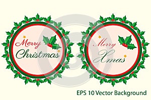 Christmas Holiday image for design banner, ticket, invitation or card, leaflet, Christmas Border, Vector Background, eps 10