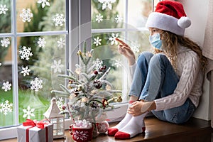 Christmas holiday during pandemic coronavirus COVID 19 concept