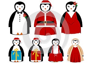 Christmas Holiday Penguins [VECTOR]