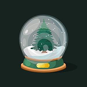 Christmas holiday snow globe