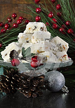 Christmas holiday traditional White Christmas confectionery chocolate fudge