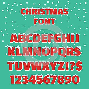 Christmas holiday vector red font