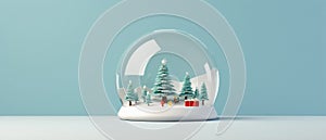 Christmas and holiday year background with christmas tree. xmas backgrounding. christmas tree with a gift in a white