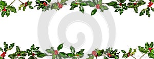 Christmas holidays composition on white background with copy space for your text. Decoration - Christmas Border