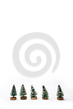 Christmas holidays composition on white texture background with copy space for your text