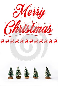Christmas holidays composition on white texture background with copy space for your text