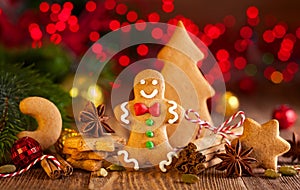 Christmas homemade gingerbread cookies a