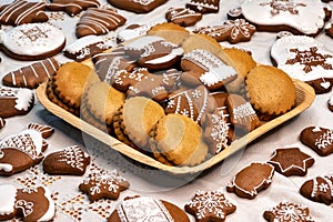 Christmas homemade gingerbread cookies