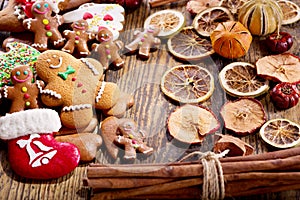 Christmas homemade gingerbread cookies