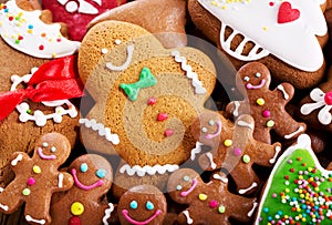 Christmas homemade gingerbread cookies