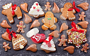 Christmas homemade gingerbread cookies