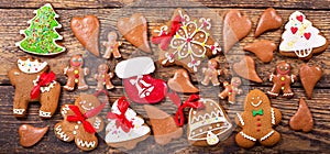 Christmas homemade gingerbread cookies