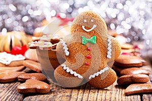 Christmas homemade gingerbread cookies