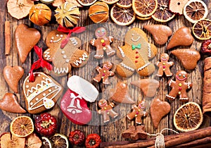 Christmas homemade gingerbread cookies