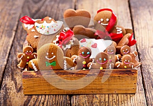 Christmas homemade gingerbread cookies