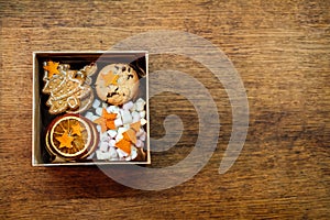 Christmas Homemade Sweet Hampers. Christmas Sweet Gift Box. Festive treats Gift Hamper Idea for Adults and Kids. Box