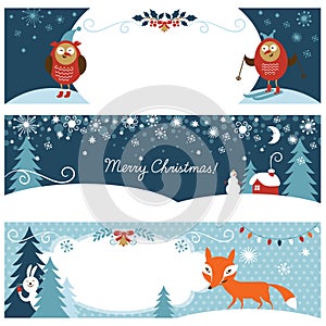 Christmas horizontal banners